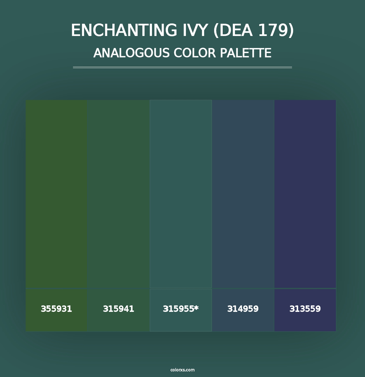 Enchanting Ivy (DEA 179) - Analogous Color Palette