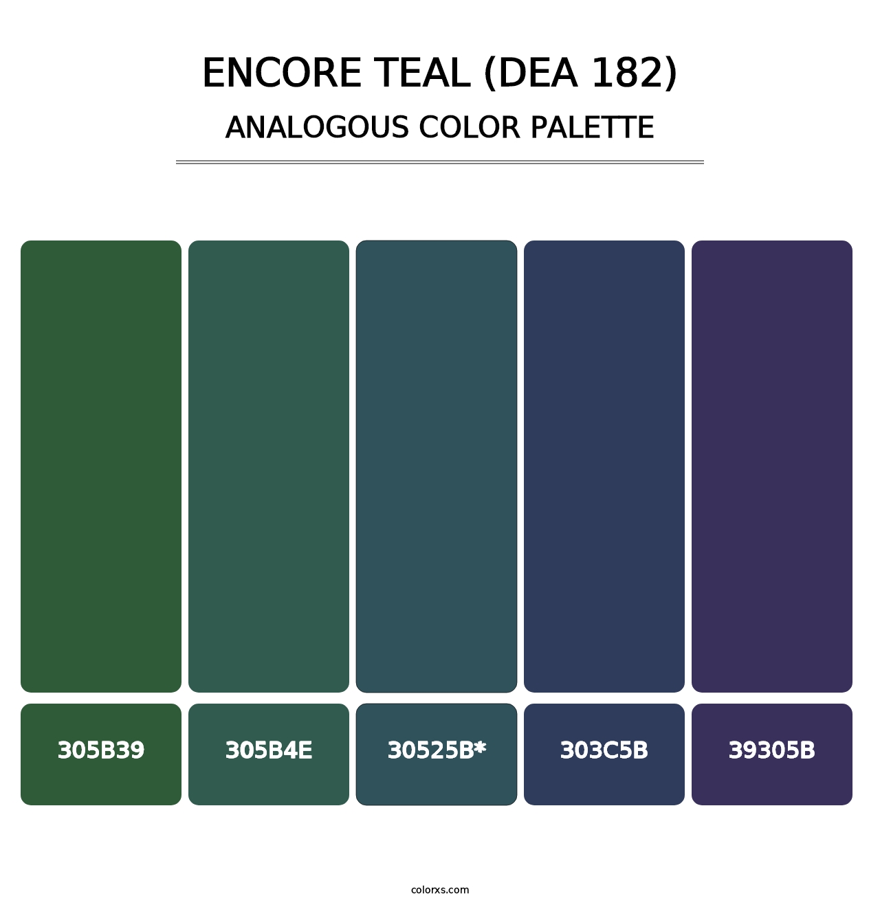 Encore Teal (DEA 182) - Analogous Color Palette