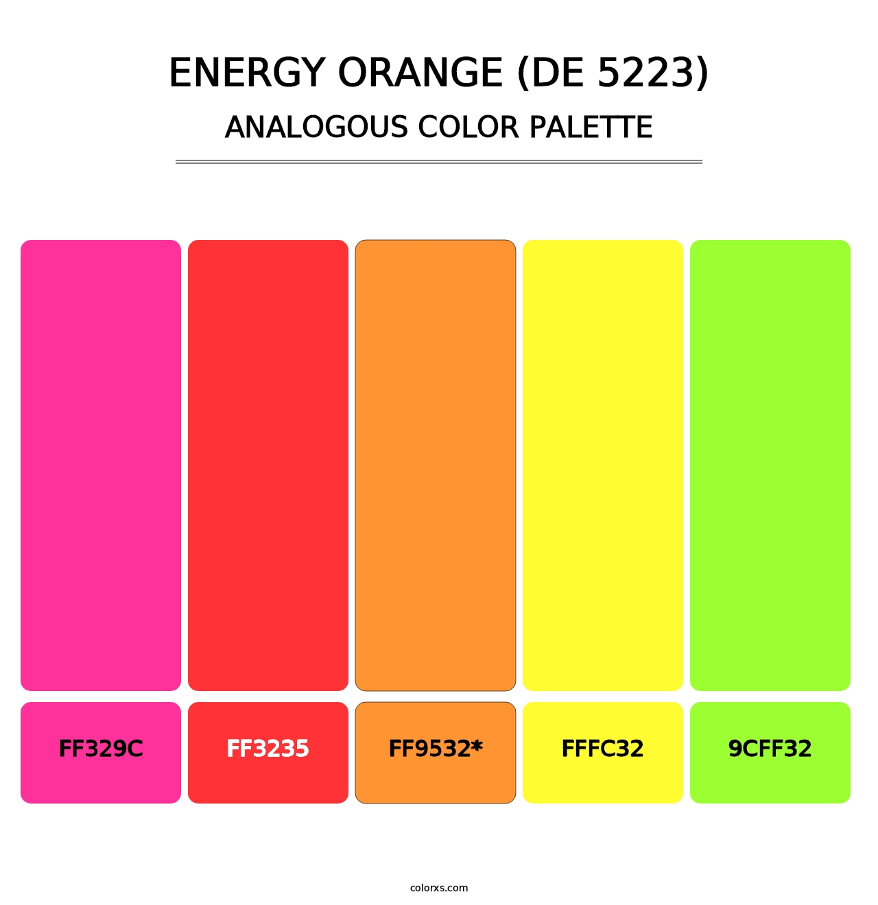 Energy Orange (DE 5223) - Analogous Color Palette