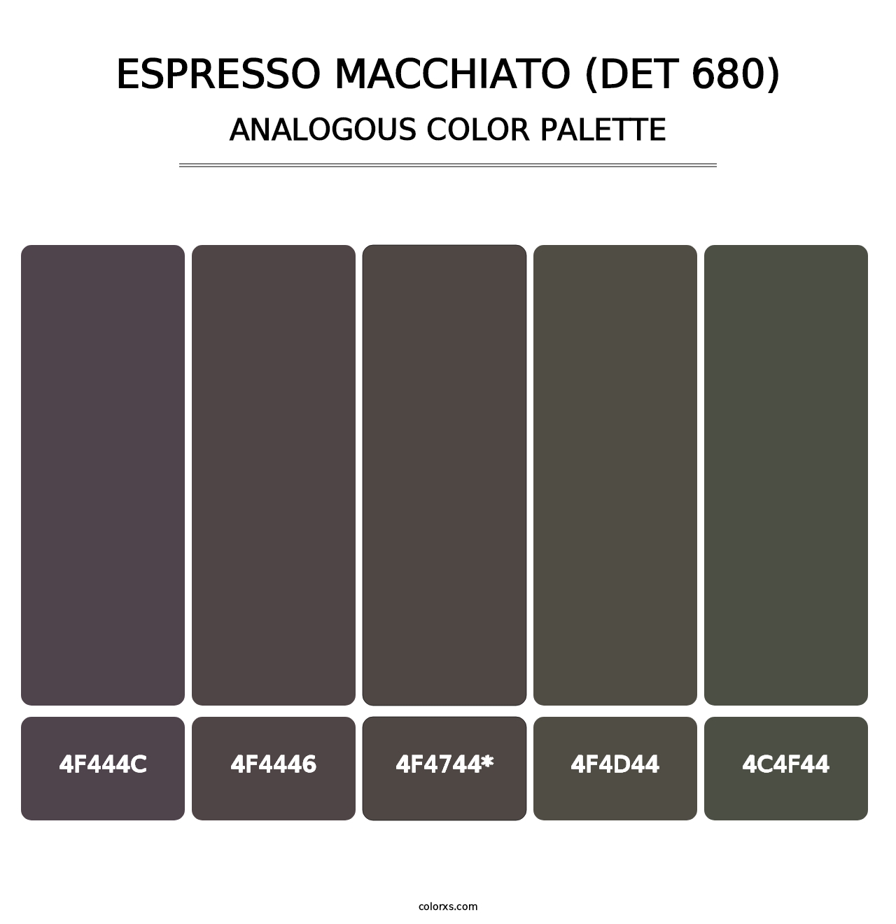 Espresso Macchiato (DET 680) - Analogous Color Palette