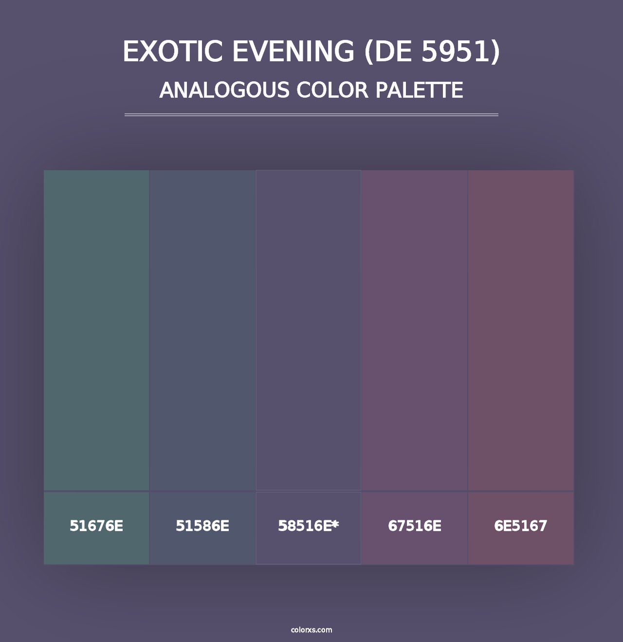 Exotic Evening (DE 5951) - Analogous Color Palette