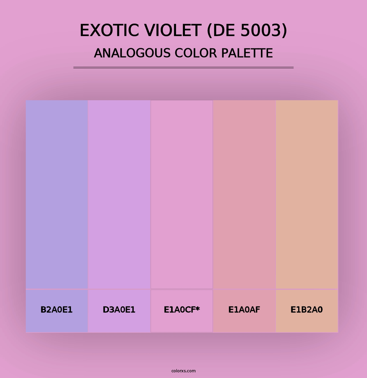 Exotic Violet (DE 5003) - Analogous Color Palette