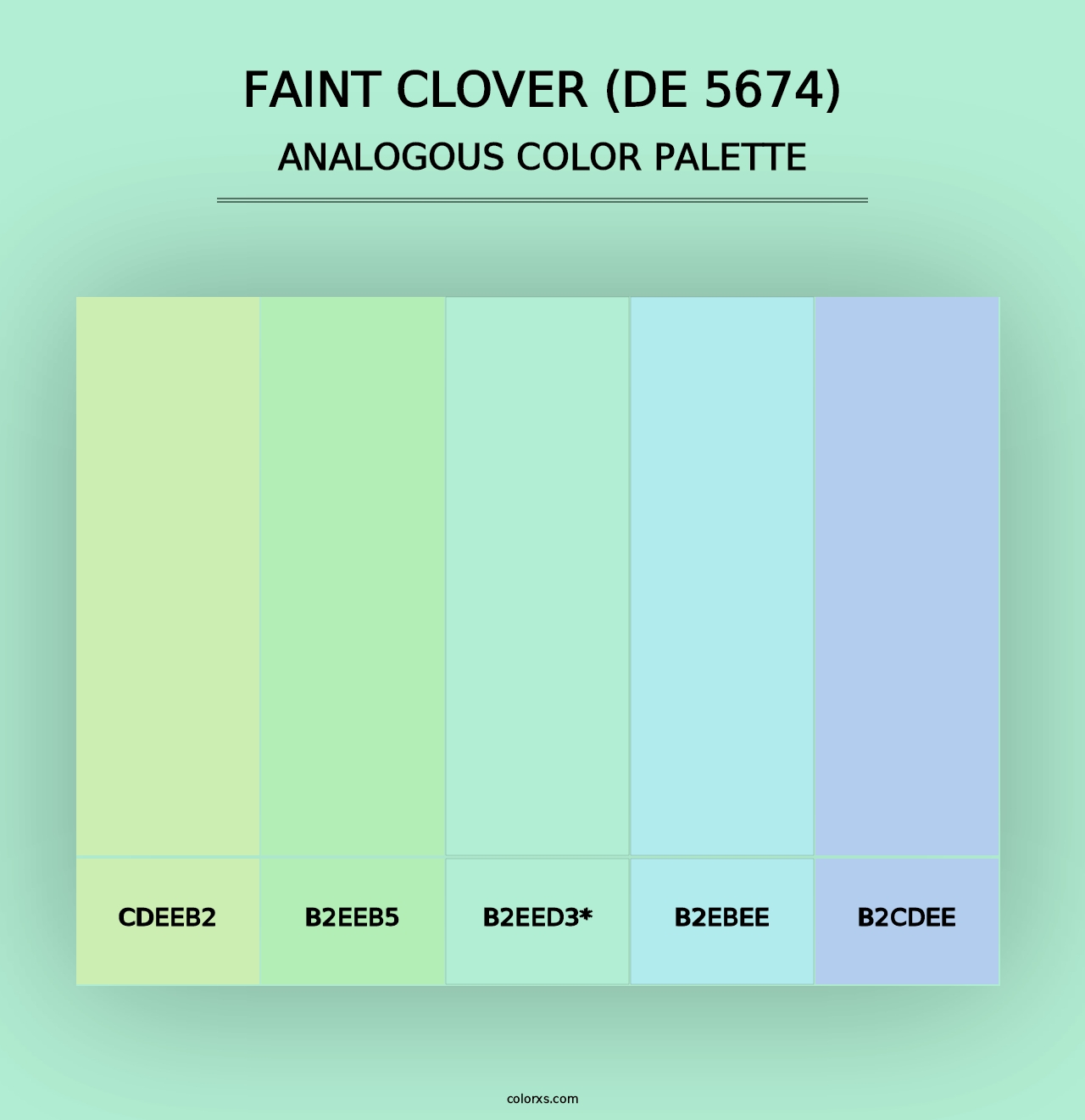 Faint Clover (DE 5674) - Analogous Color Palette