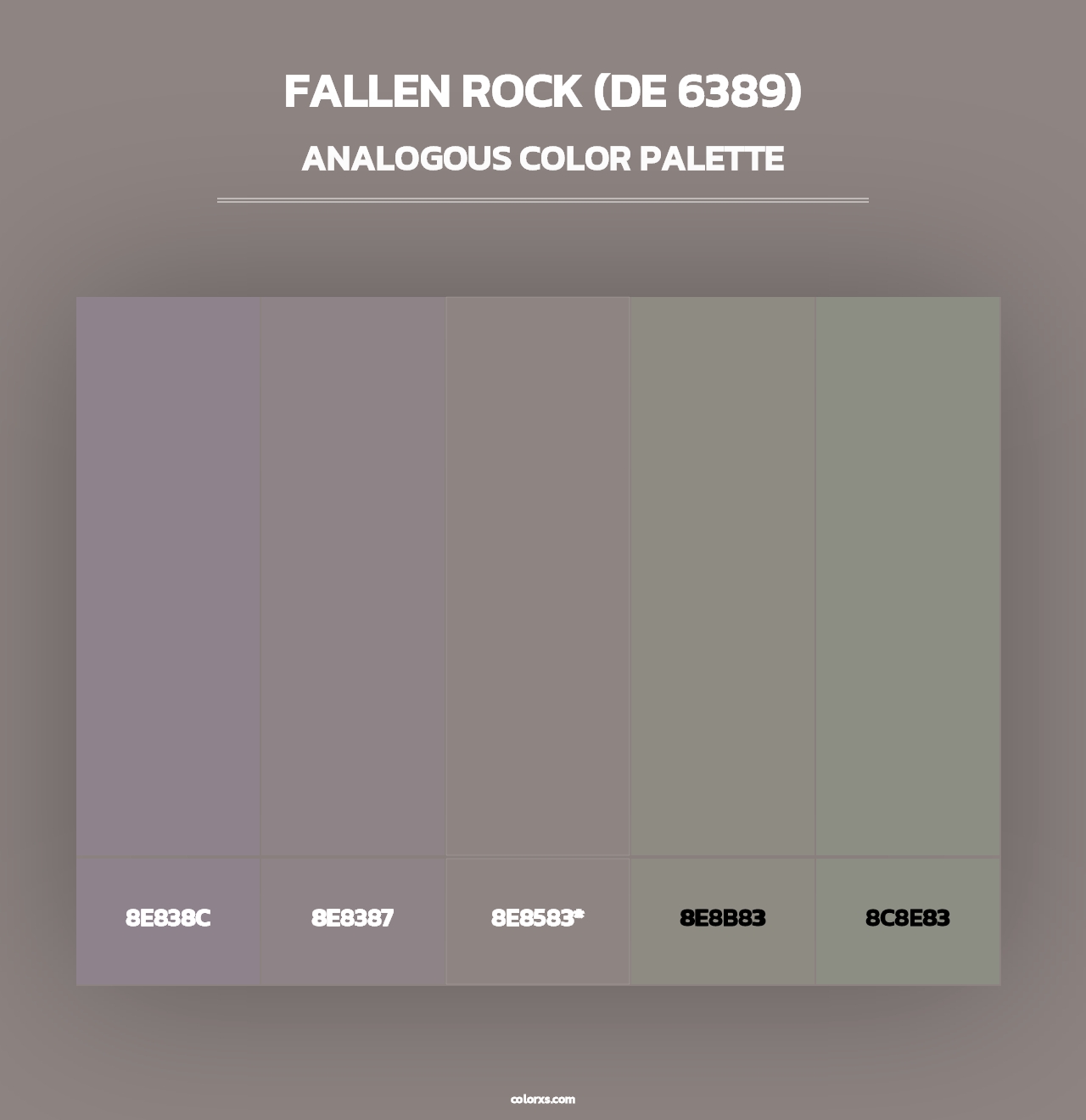 Fallen Rock (DE 6389) - Analogous Color Palette