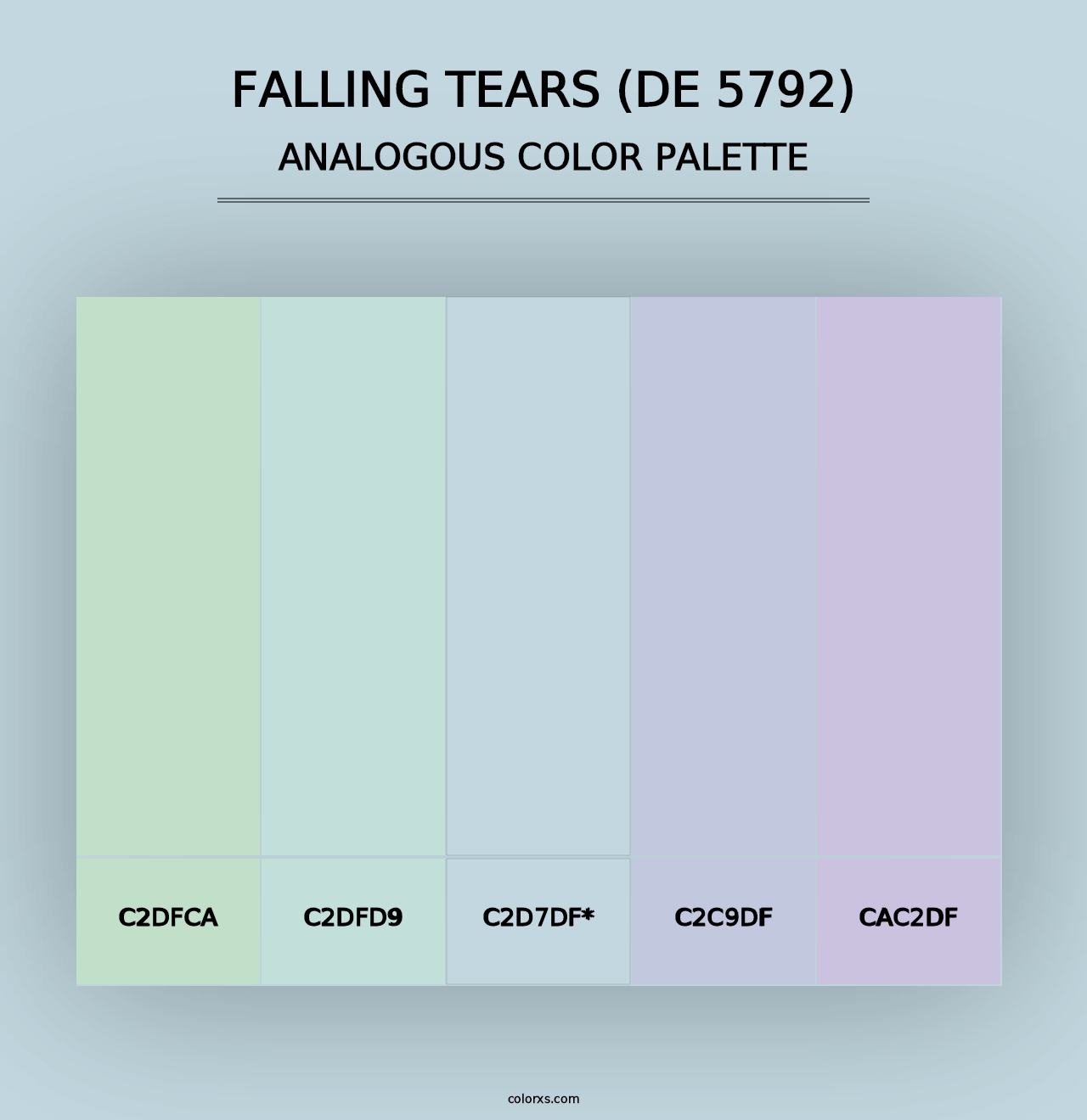 Falling Tears (DE 5792) - Analogous Color Palette