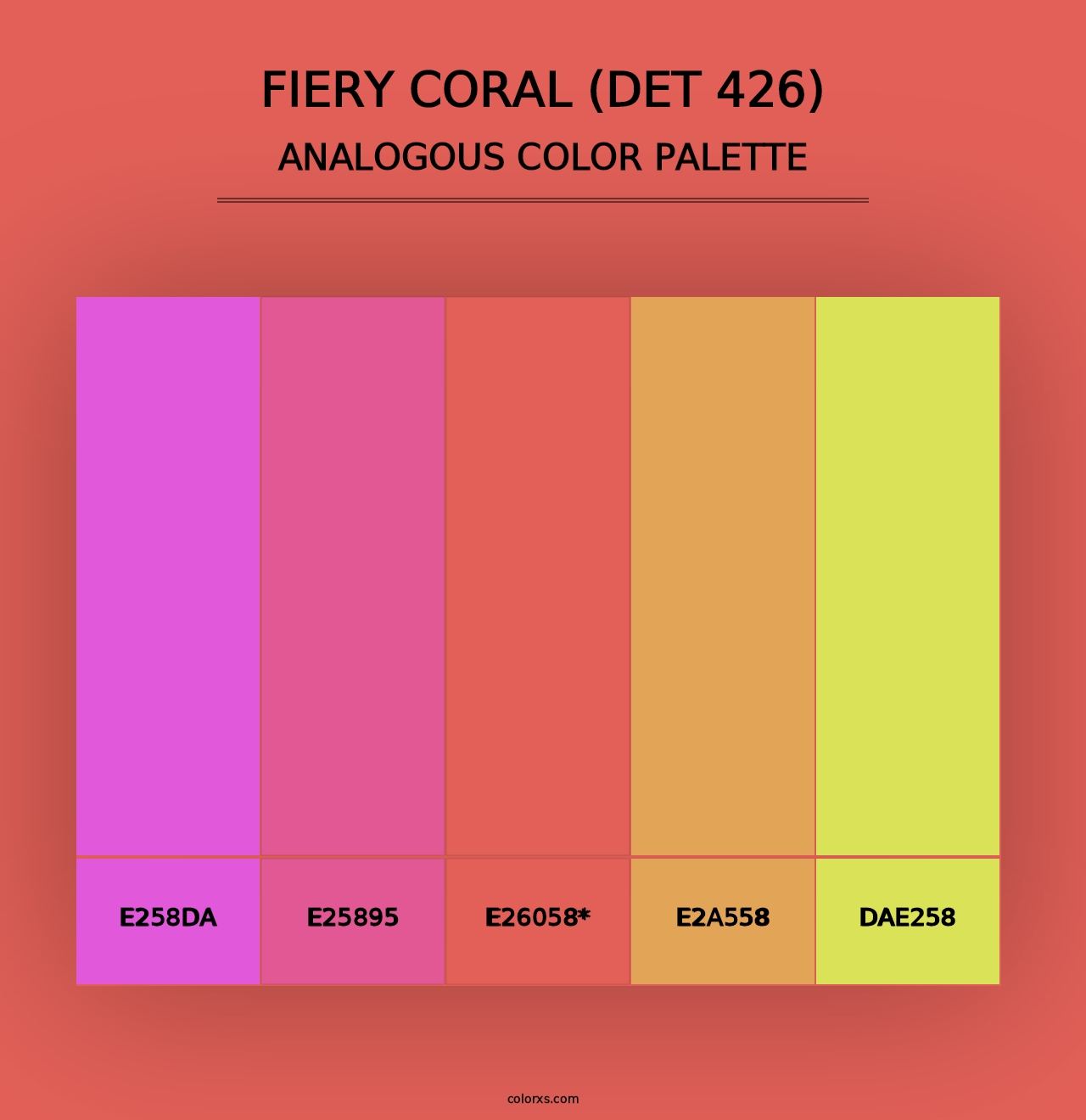 Fiery Coral (DET 426) - Analogous Color Palette