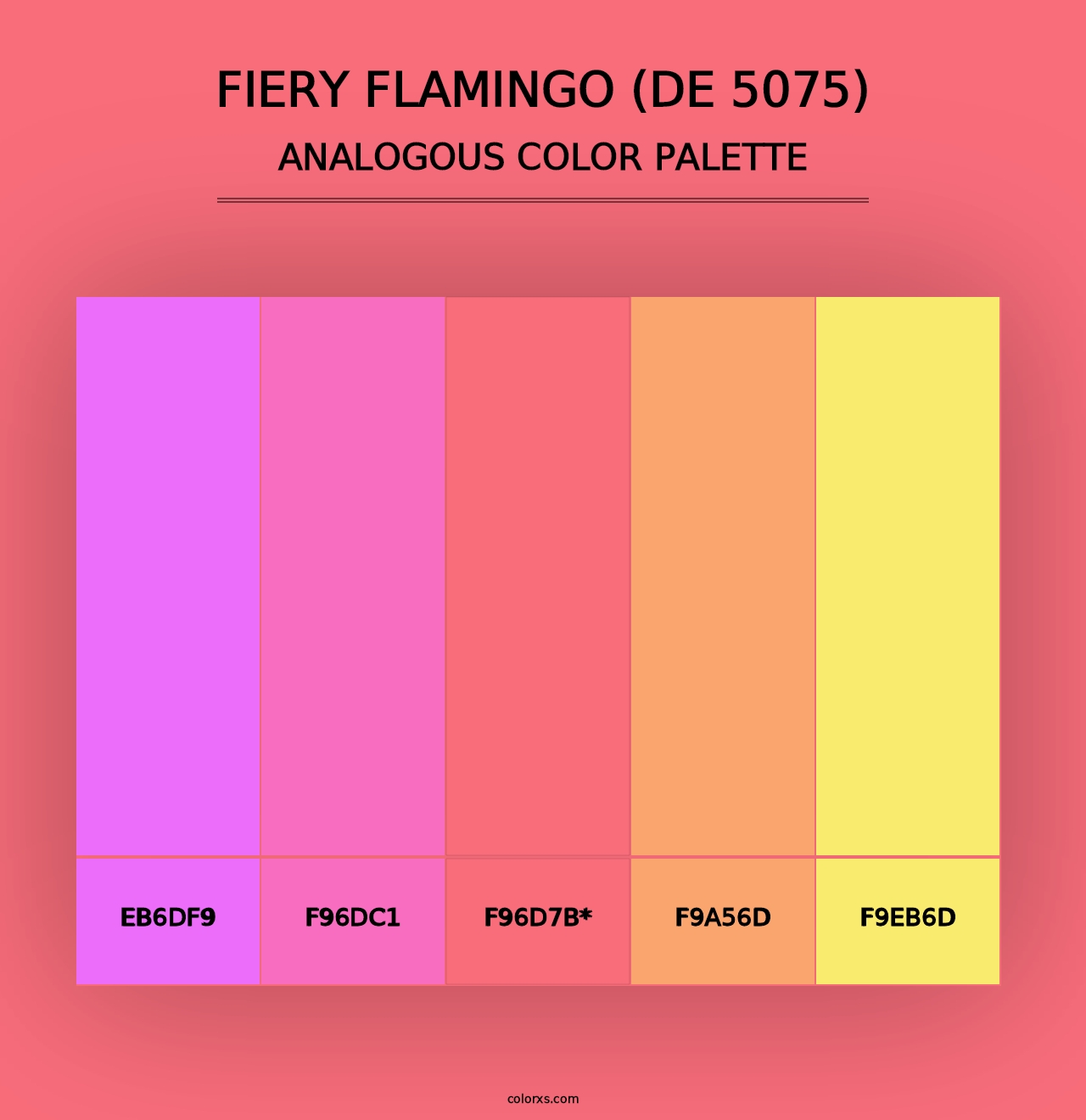 Fiery Flamingo (DE 5075) - Analogous Color Palette