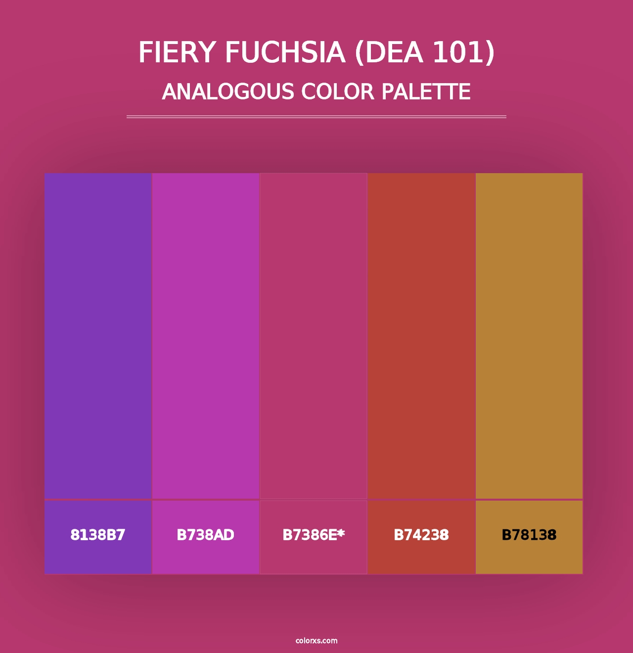 Fiery Fuchsia (DEA 101) - Analogous Color Palette