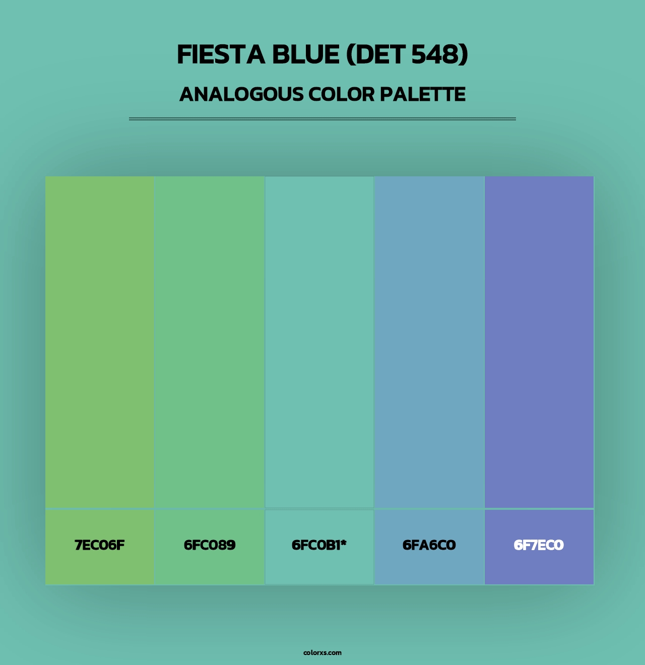 Fiesta Blue (DET 548) - Analogous Color Palette