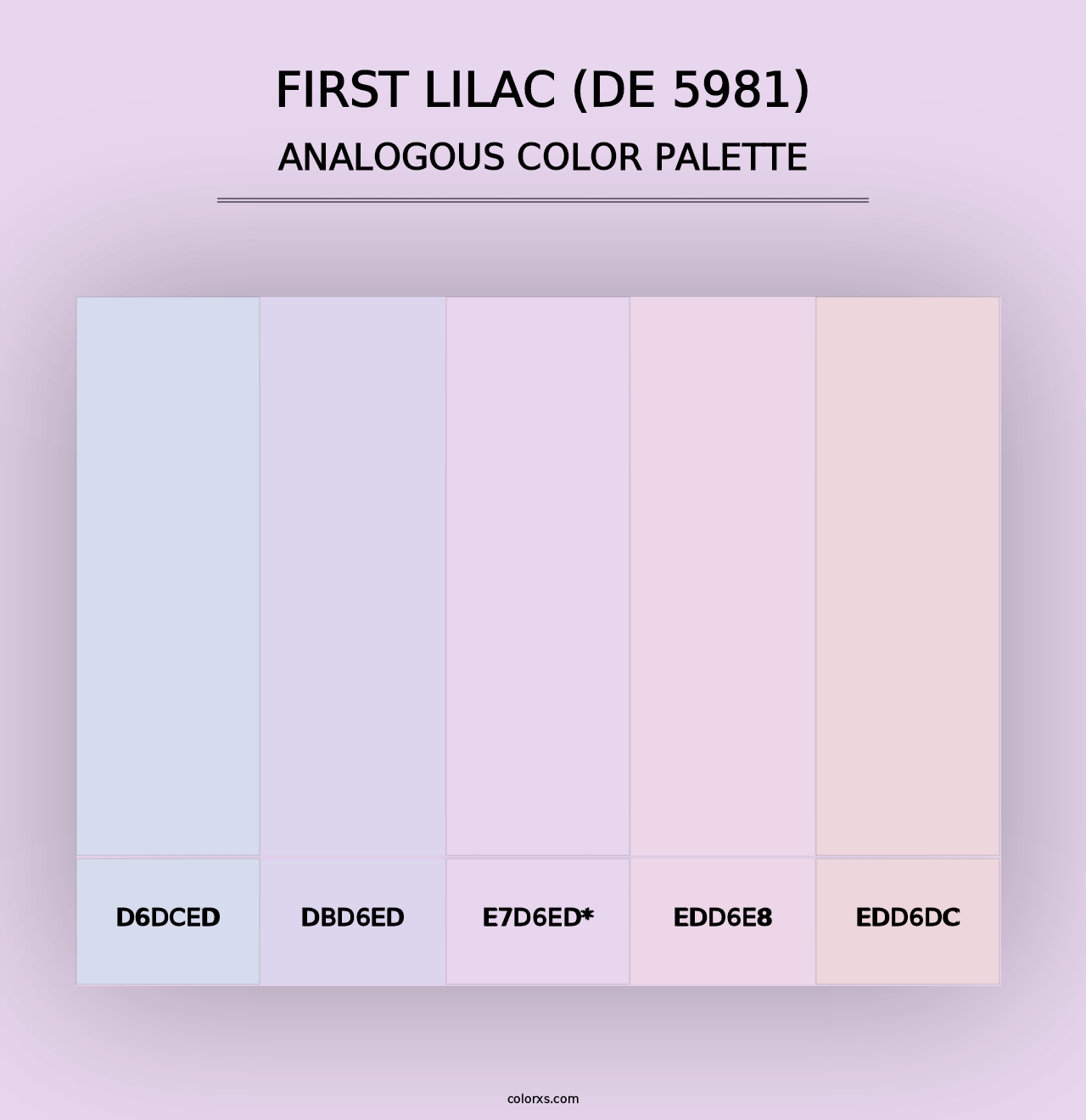 First Lilac (DE 5981) - Analogous Color Palette