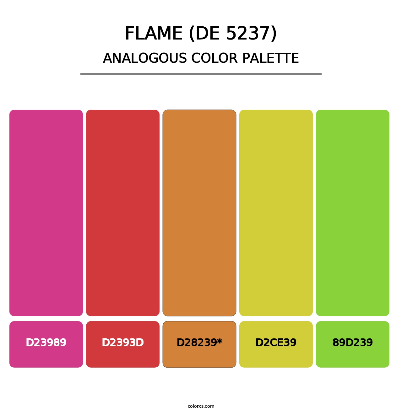 Flame (DE 5237) - Analogous Color Palette