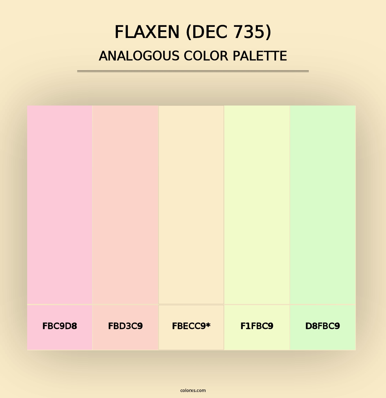 Flaxen (DEC 735) - Analogous Color Palette