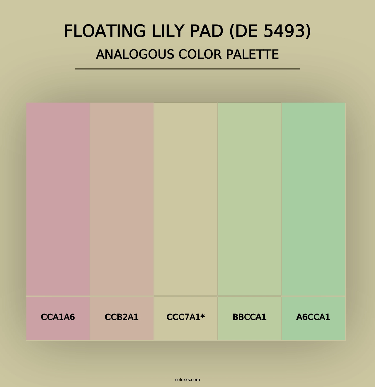 Floating Lily Pad (DE 5493) - Analogous Color Palette