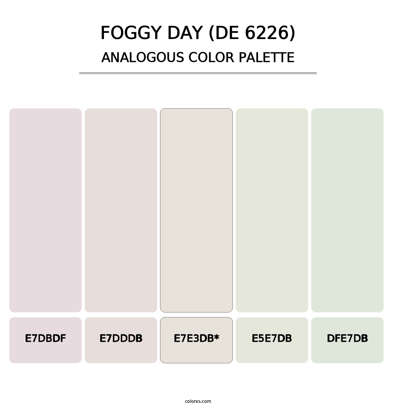 Foggy Day (DE 6226) - Analogous Color Palette