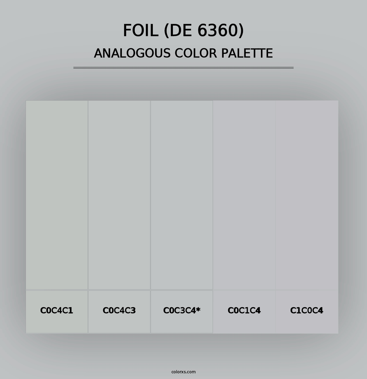 Foil (DE 6360) - Analogous Color Palette