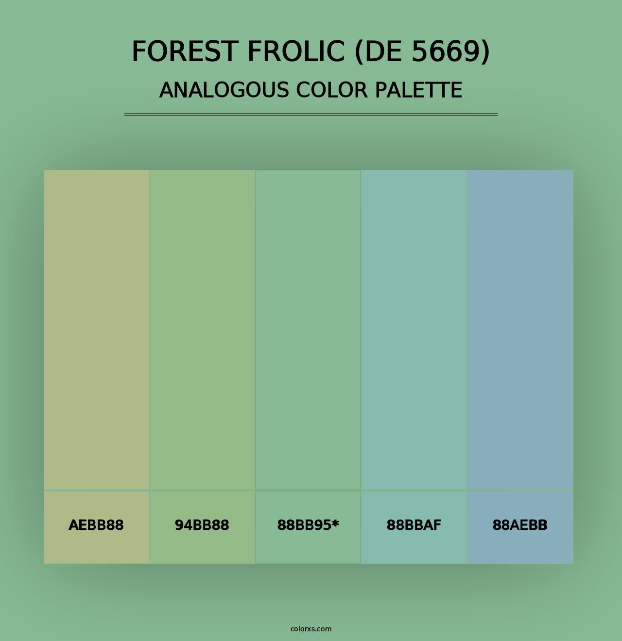 Forest Frolic (DE 5669) - Analogous Color Palette