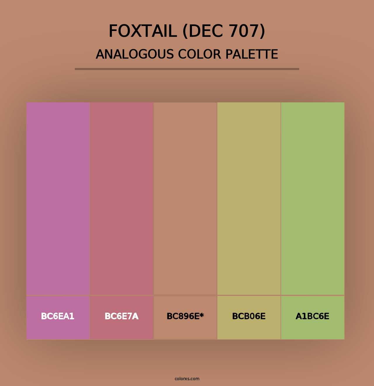 Foxtail (DEC 707) - Analogous Color Palette