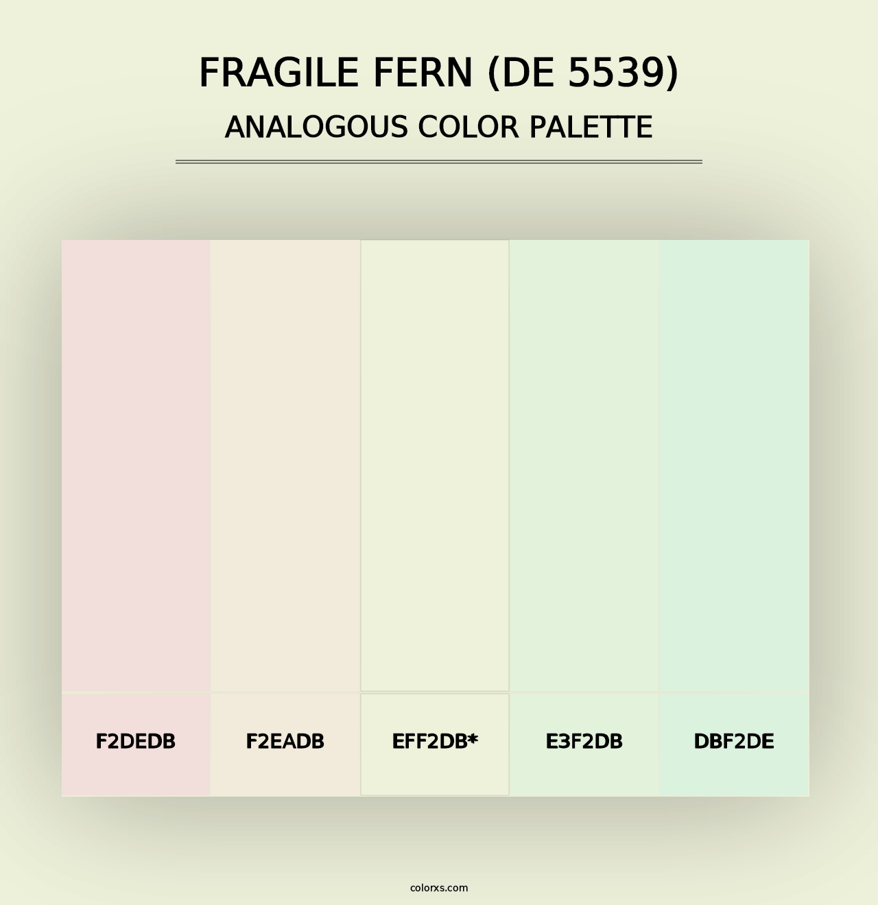 Fragile Fern (DE 5539) - Analogous Color Palette