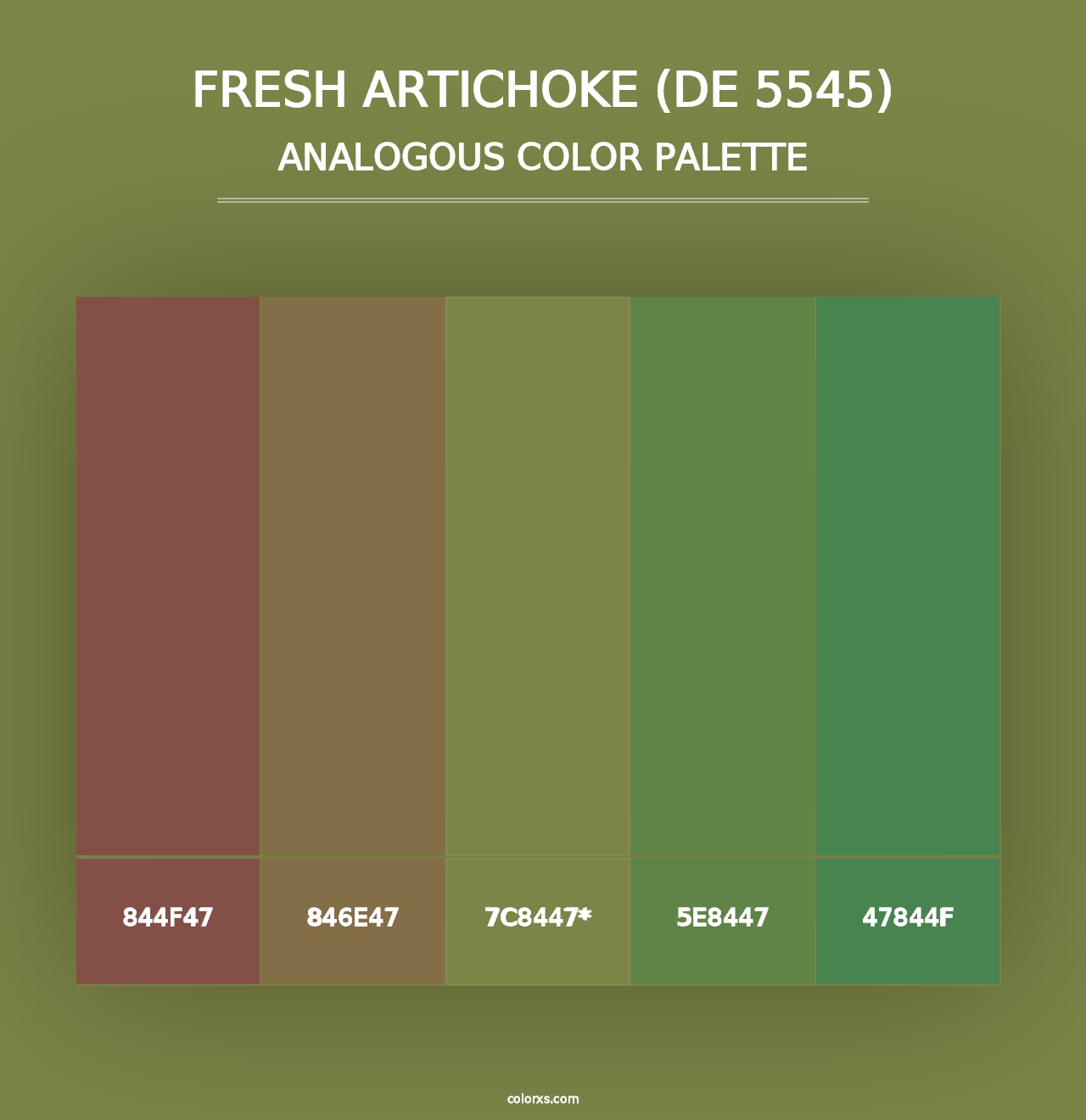 Fresh Artichoke (DE 5545) - Analogous Color Palette