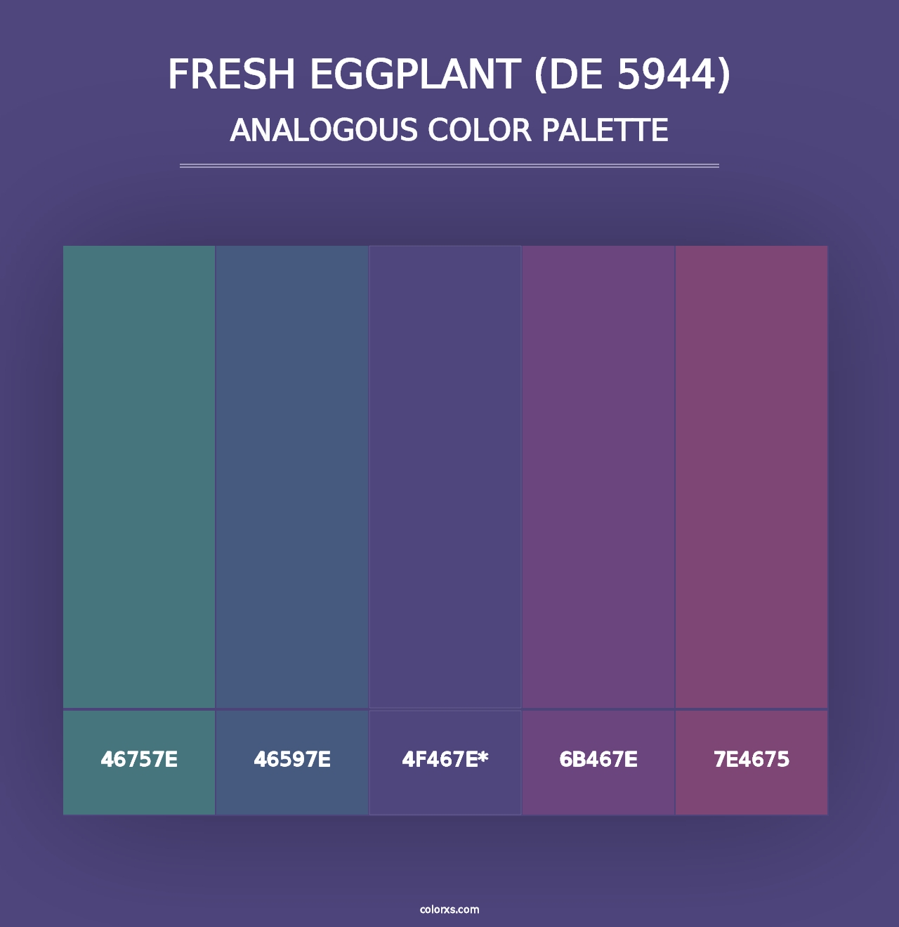 Fresh Eggplant (DE 5944) - Analogous Color Palette