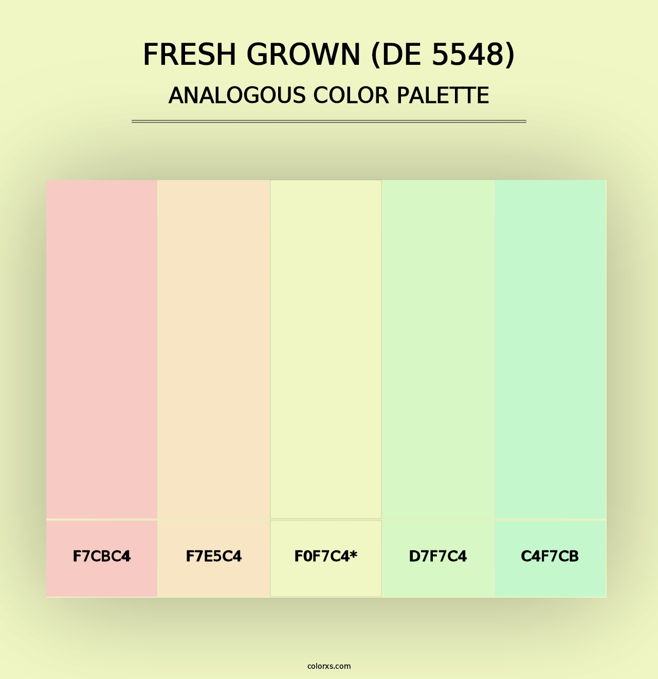 Fresh Grown (DE 5548) - Analogous Color Palette