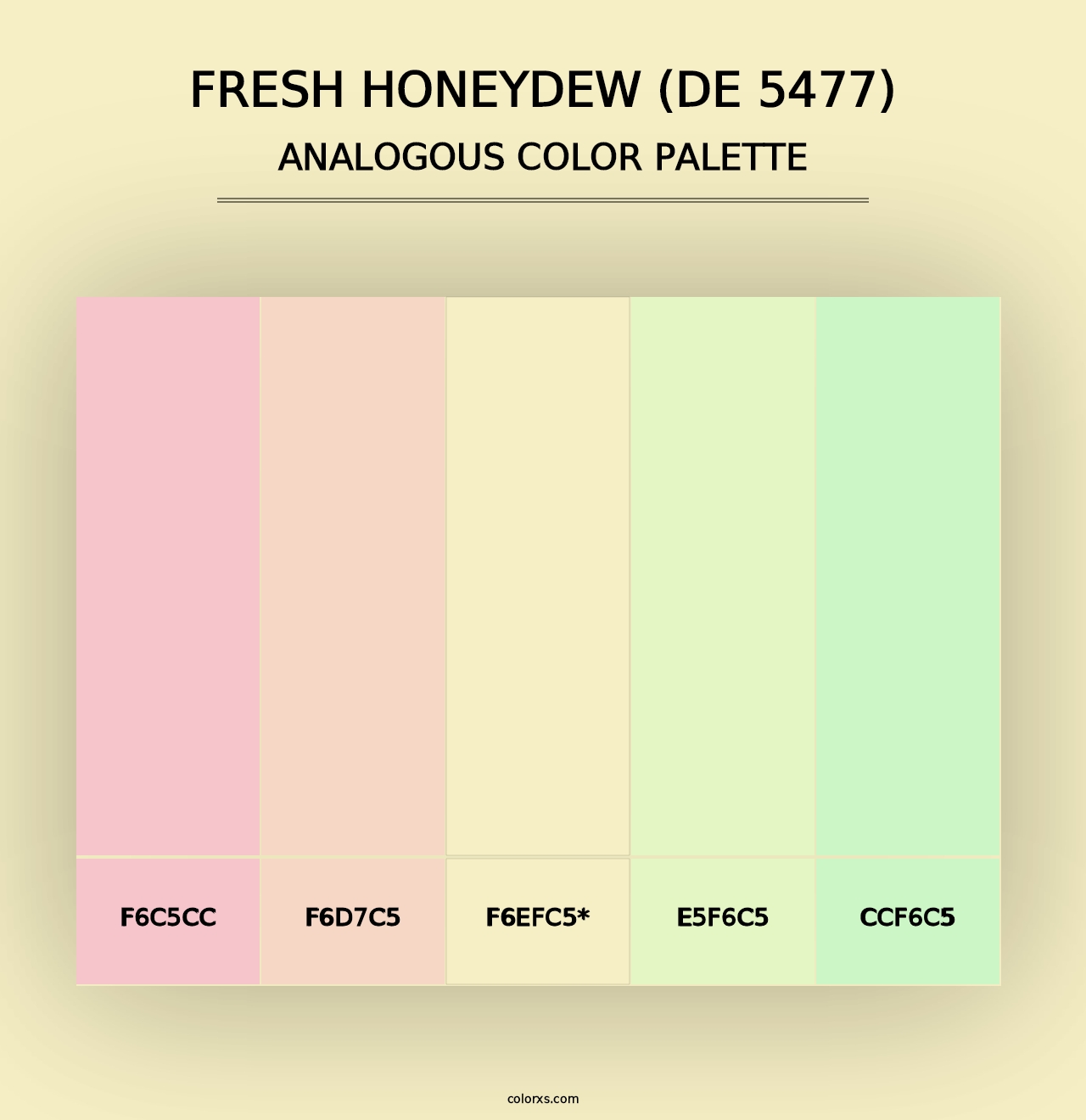 Fresh Honeydew (DE 5477) - Analogous Color Palette