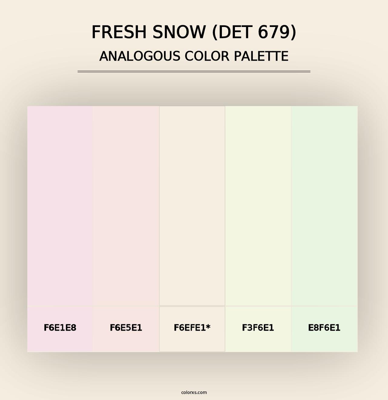 Fresh Snow (DET 679) - Analogous Color Palette