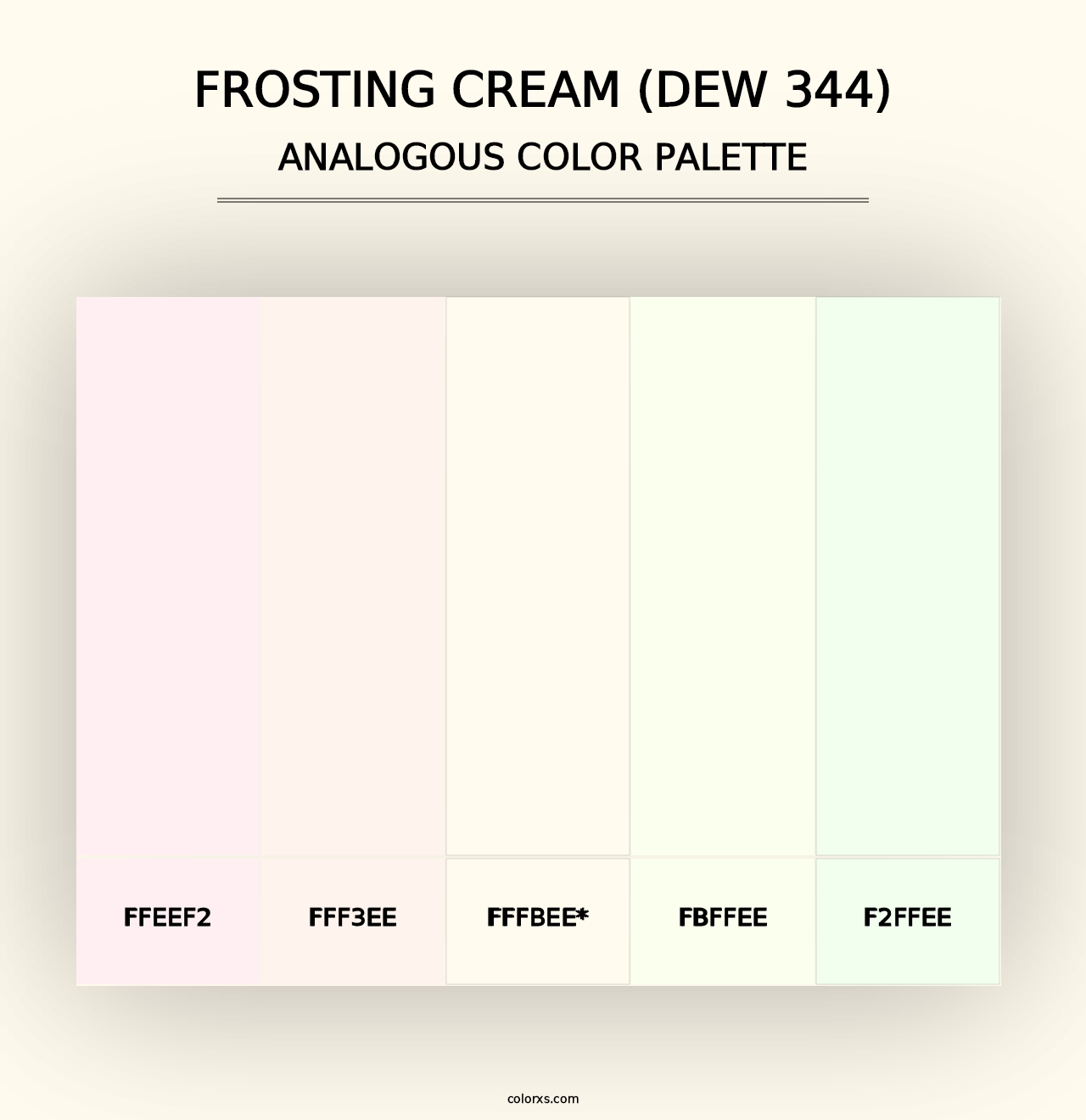 Frosting Cream (DEW 344) - Analogous Color Palette