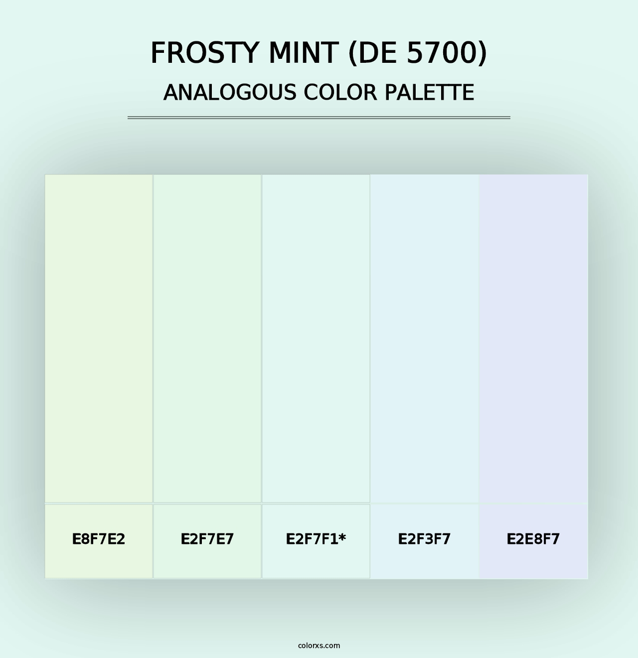 Frosty Mint (DE 5700) - Analogous Color Palette