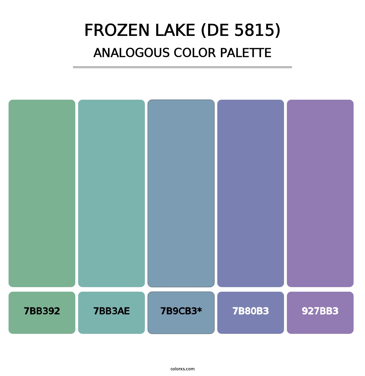 Frozen Lake (DE 5815) - Analogous Color Palette