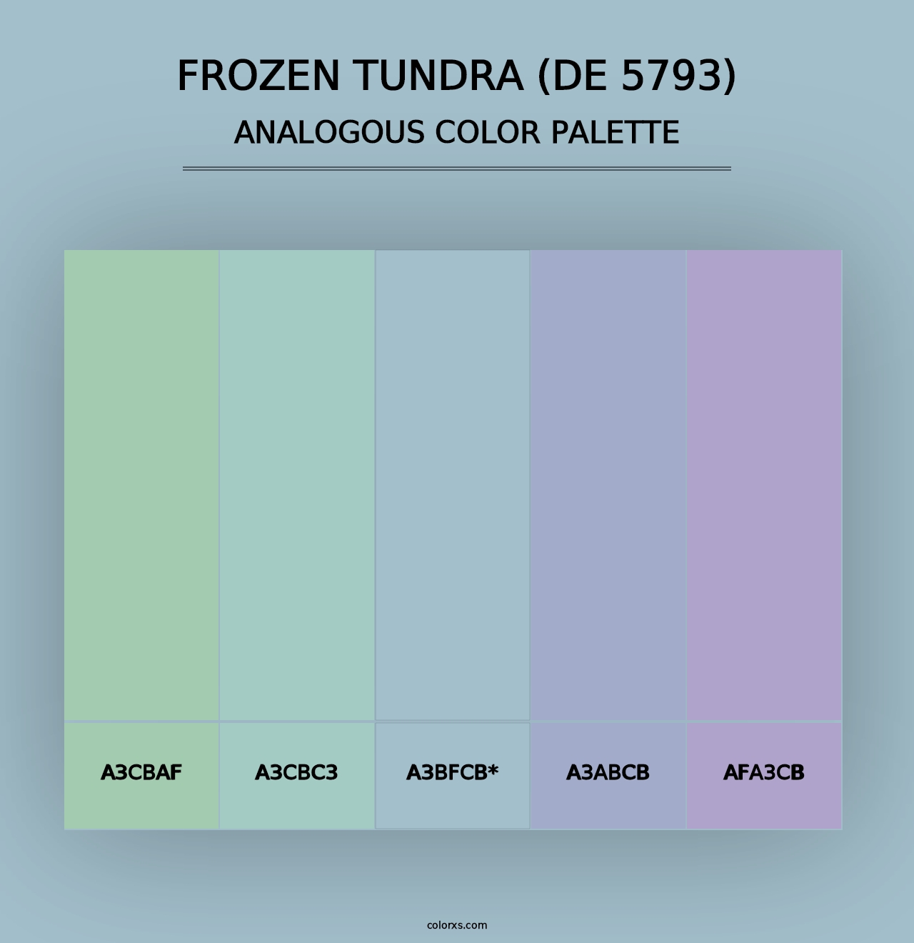 Frozen Tundra (DE 5793) - Analogous Color Palette