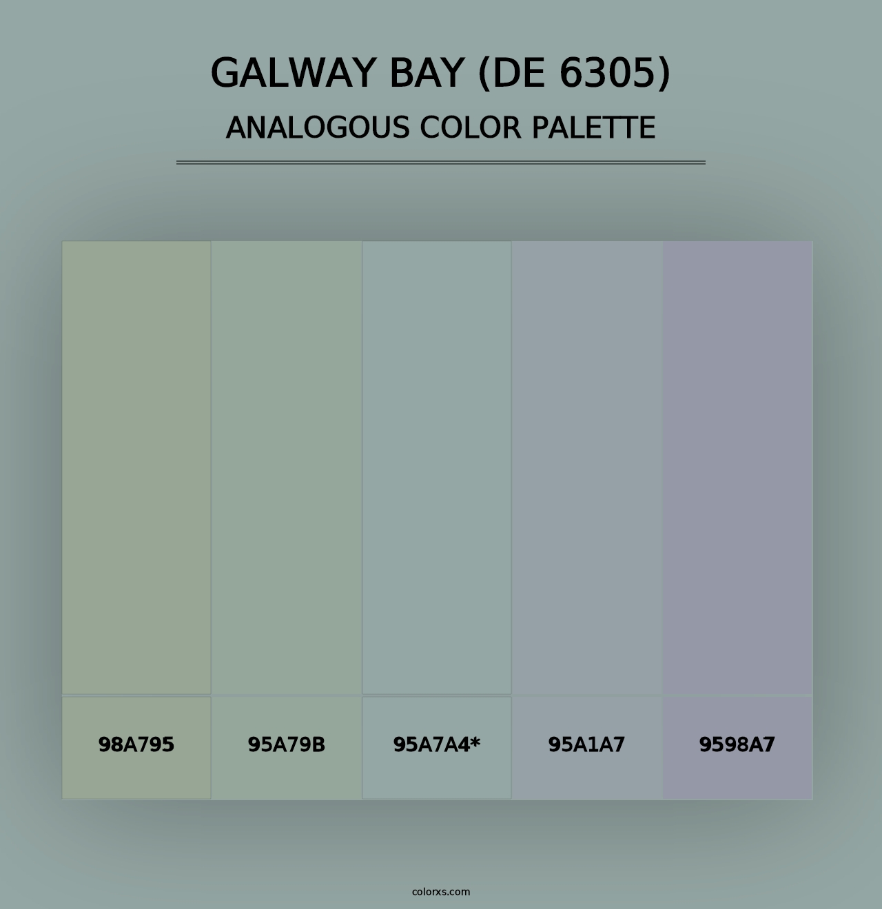 Galway Bay (DE 6305) - Analogous Color Palette