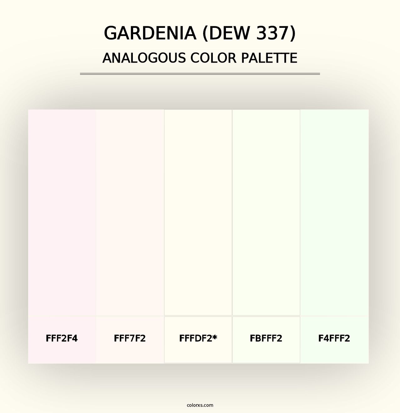 Gardenia (DEW 337) - Analogous Color Palette