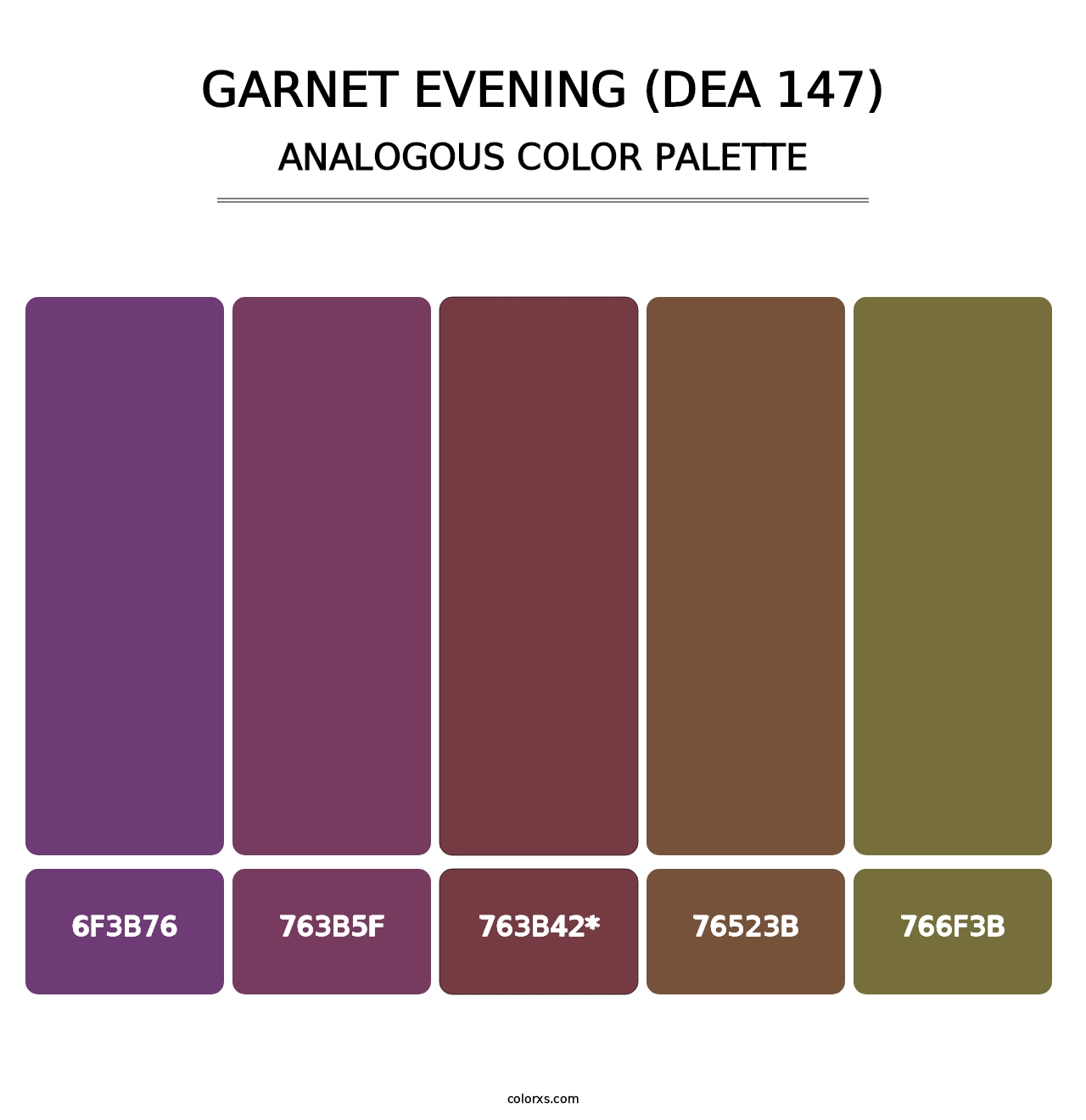 Garnet Evening (DEA 147) - Analogous Color Palette