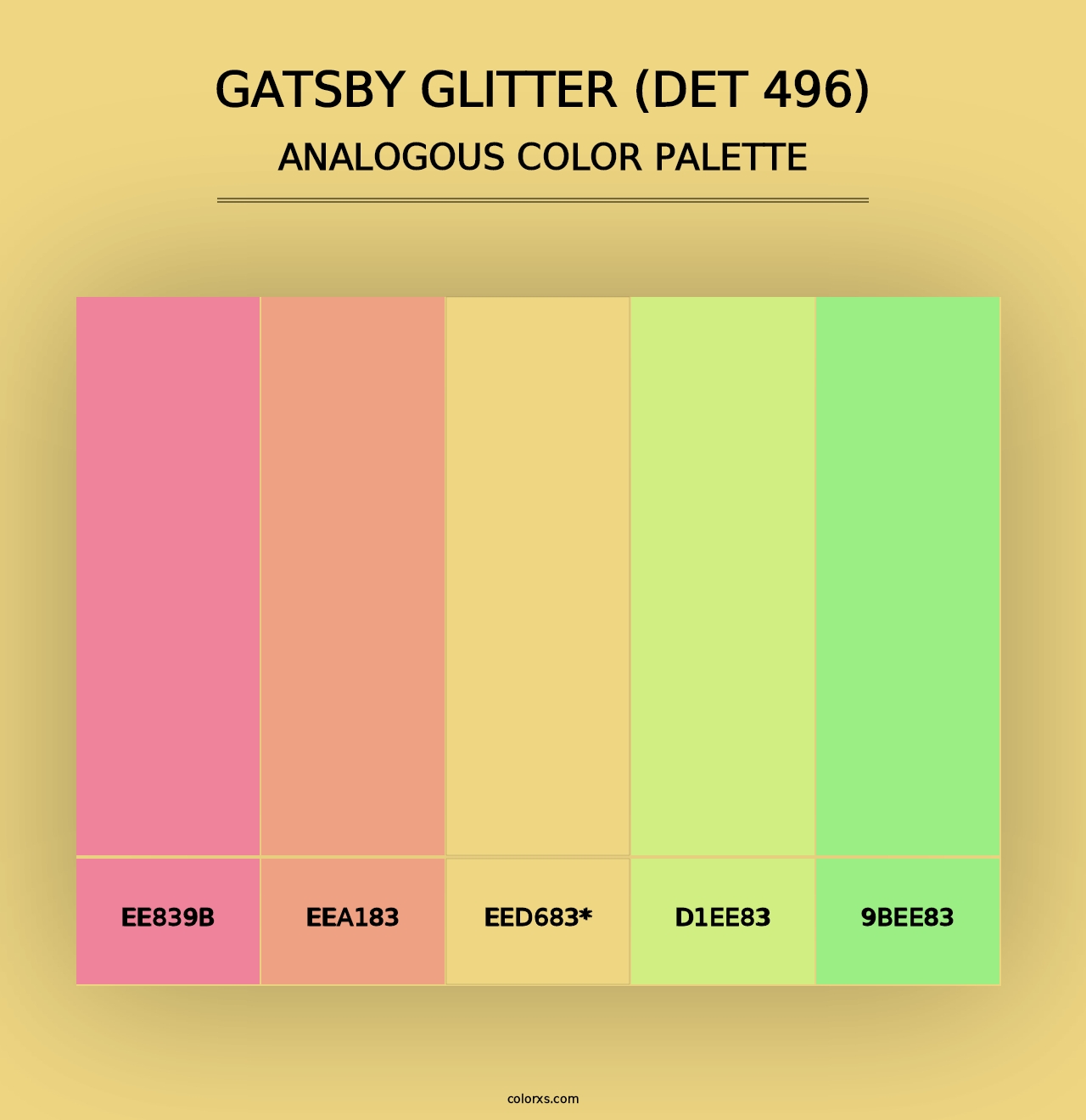 Gatsby Glitter (DET 496) - Analogous Color Palette