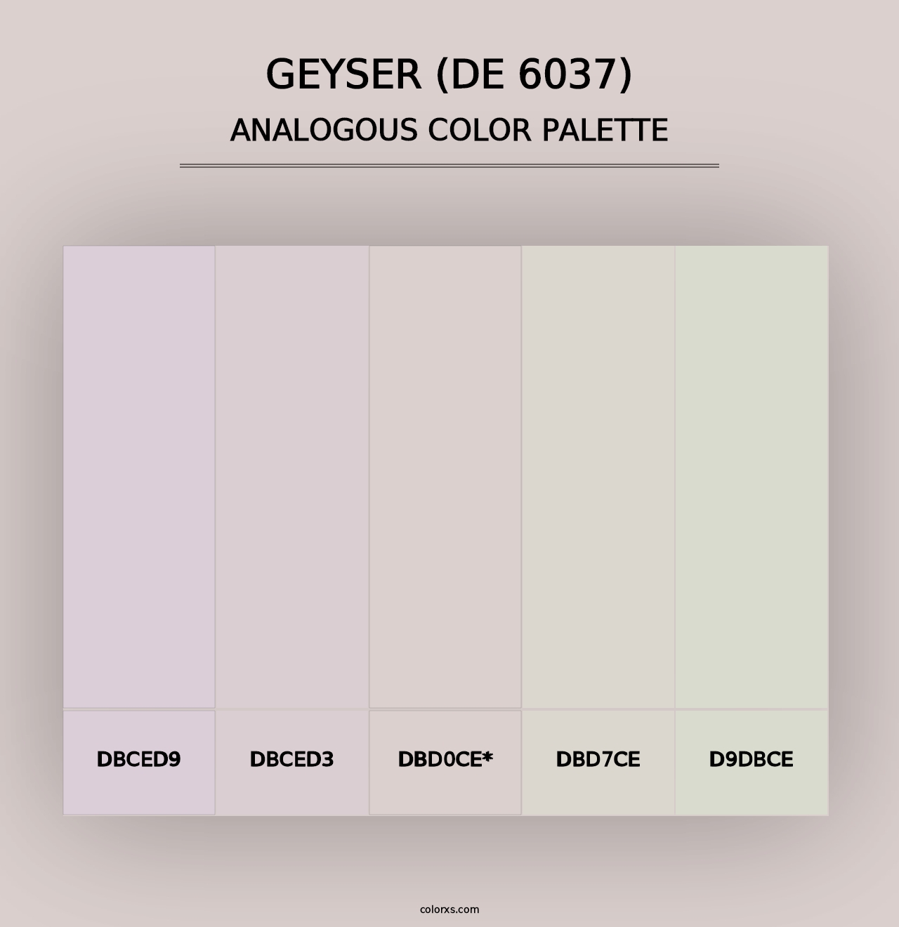 Geyser (DE 6037) - Analogous Color Palette