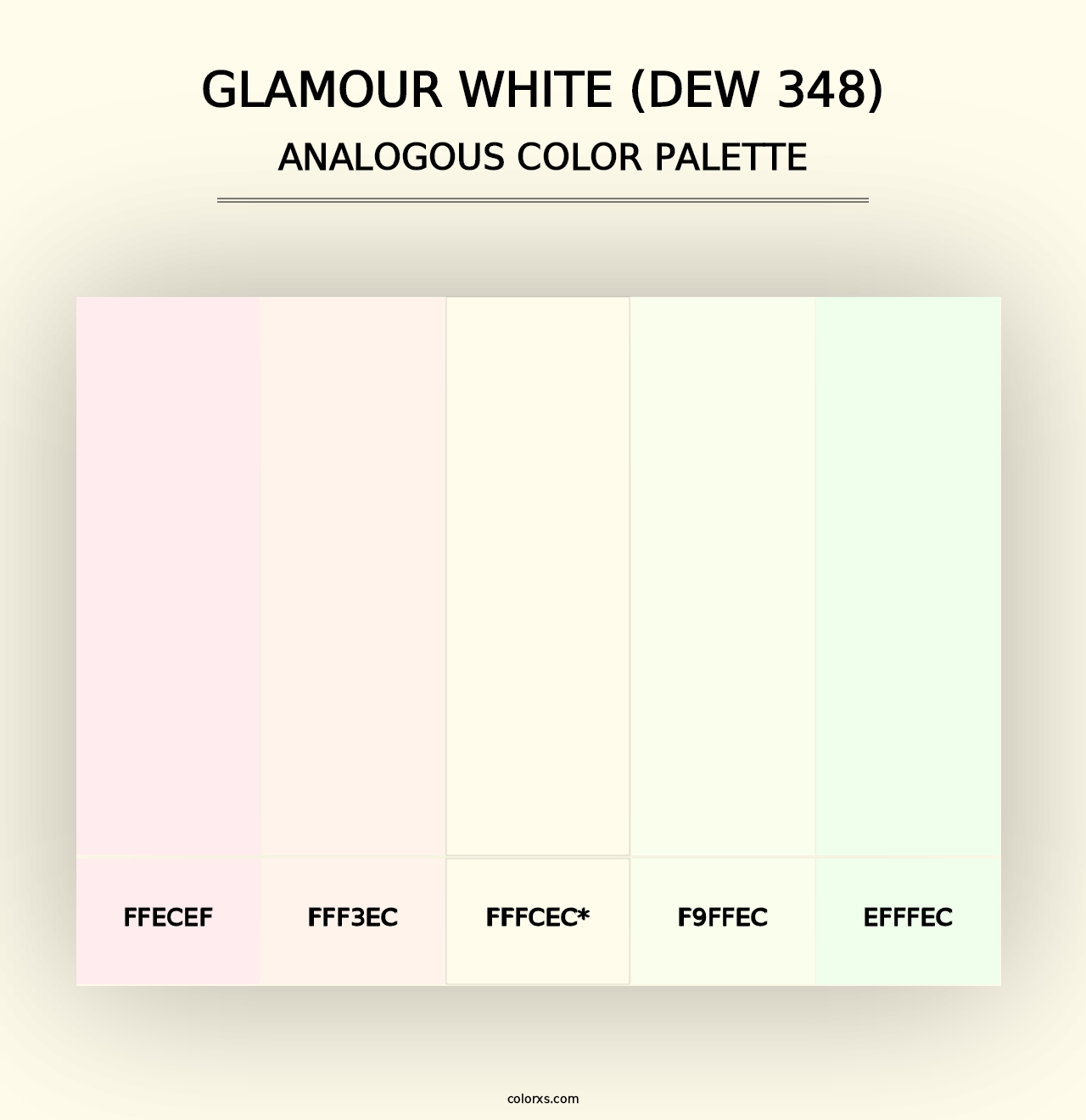 Glamour White (DEW 348) - Analogous Color Palette