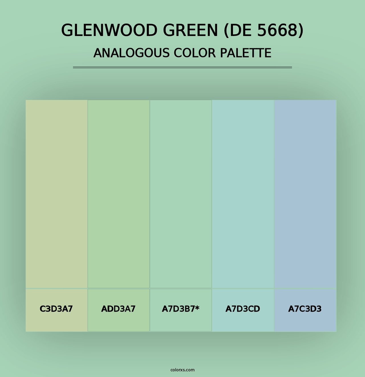 Glenwood Green (DE 5668) - Analogous Color Palette