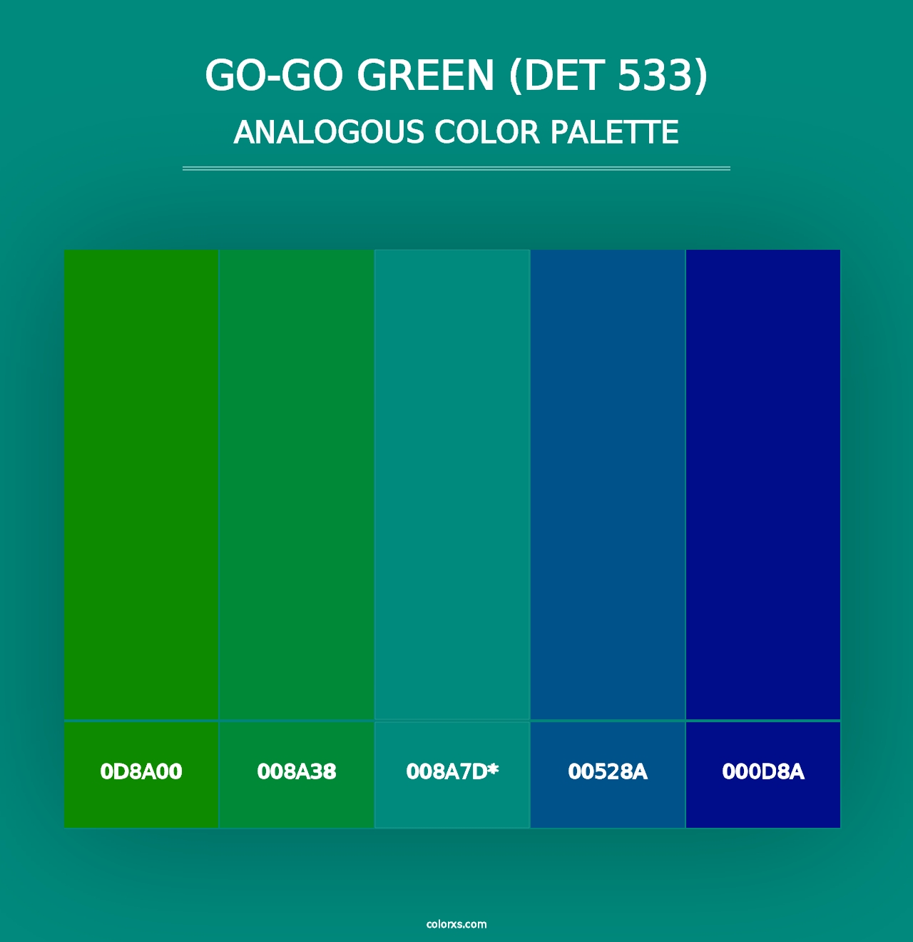 Go-Go Green (DET 533) - Analogous Color Palette