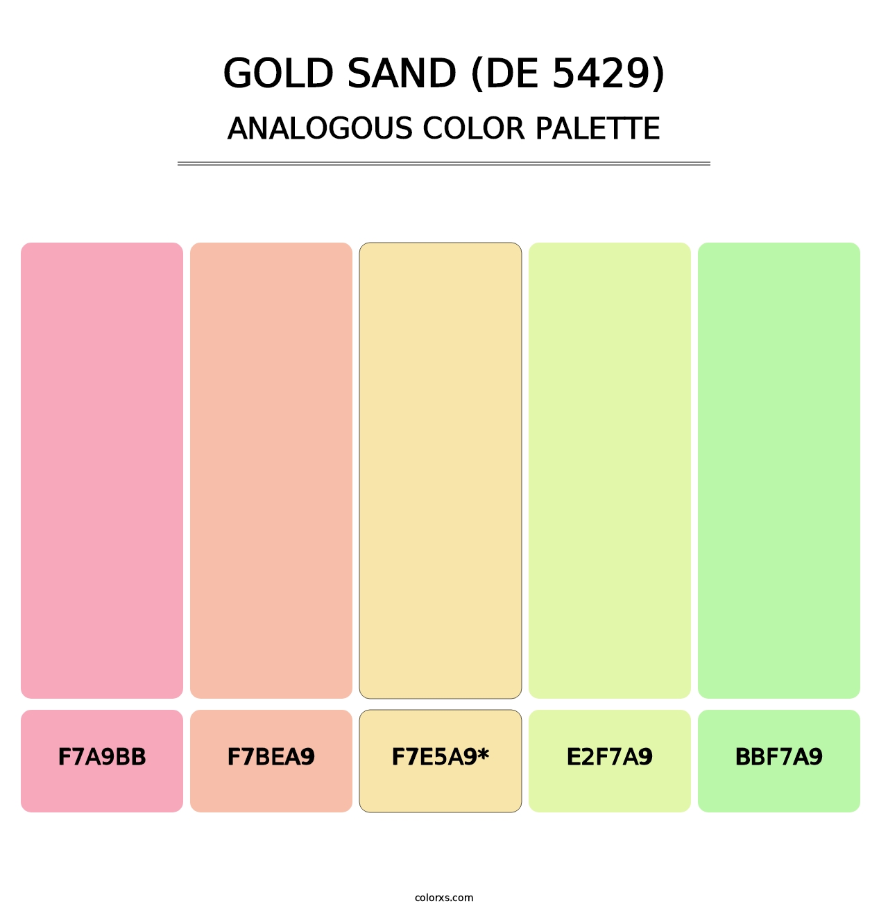 Gold Sand (DE 5429) - Analogous Color Palette