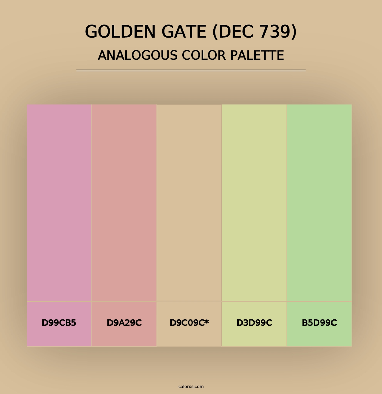 Golden Gate (DEC 739) - Analogous Color Palette