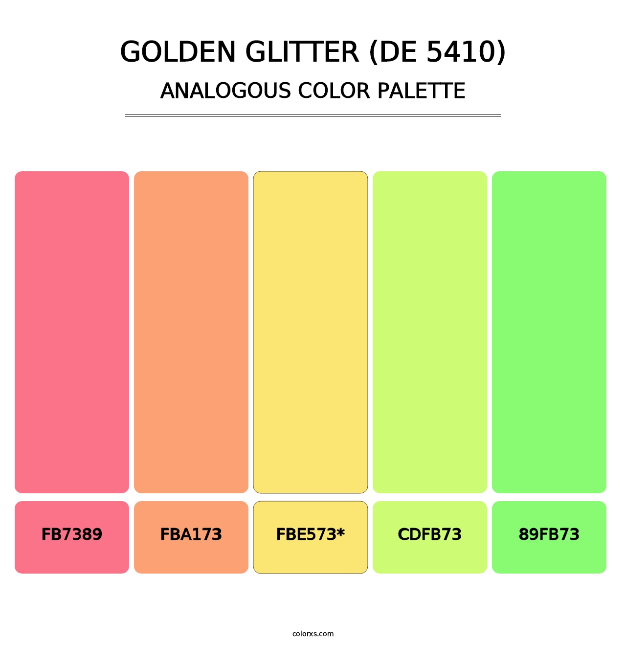 Golden Glitter (DE 5410) - Analogous Color Palette