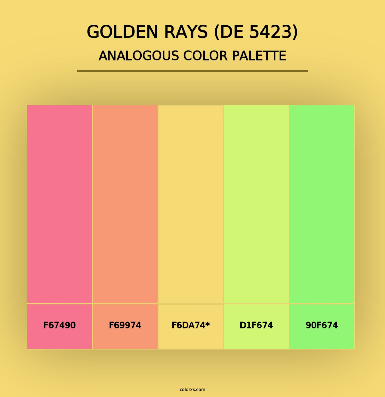 Golden Rays (DE 5423) - Analogous Color Palette