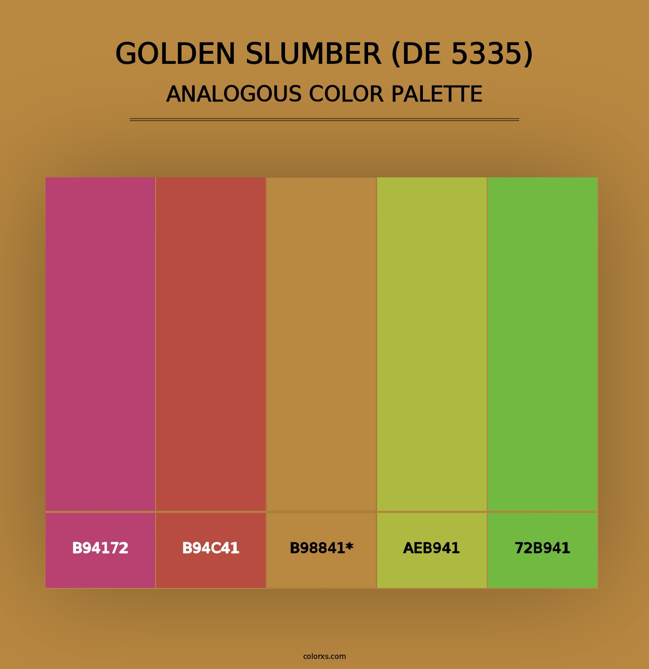 Golden Slumber (DE 5335) - Analogous Color Palette