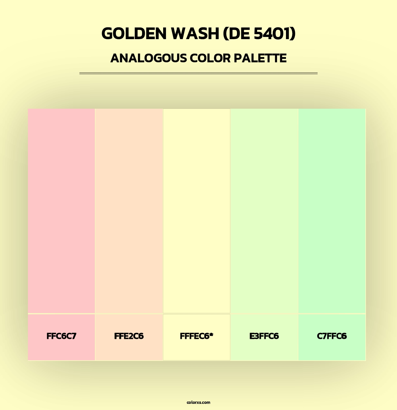 Golden Wash (DE 5401) - Analogous Color Palette