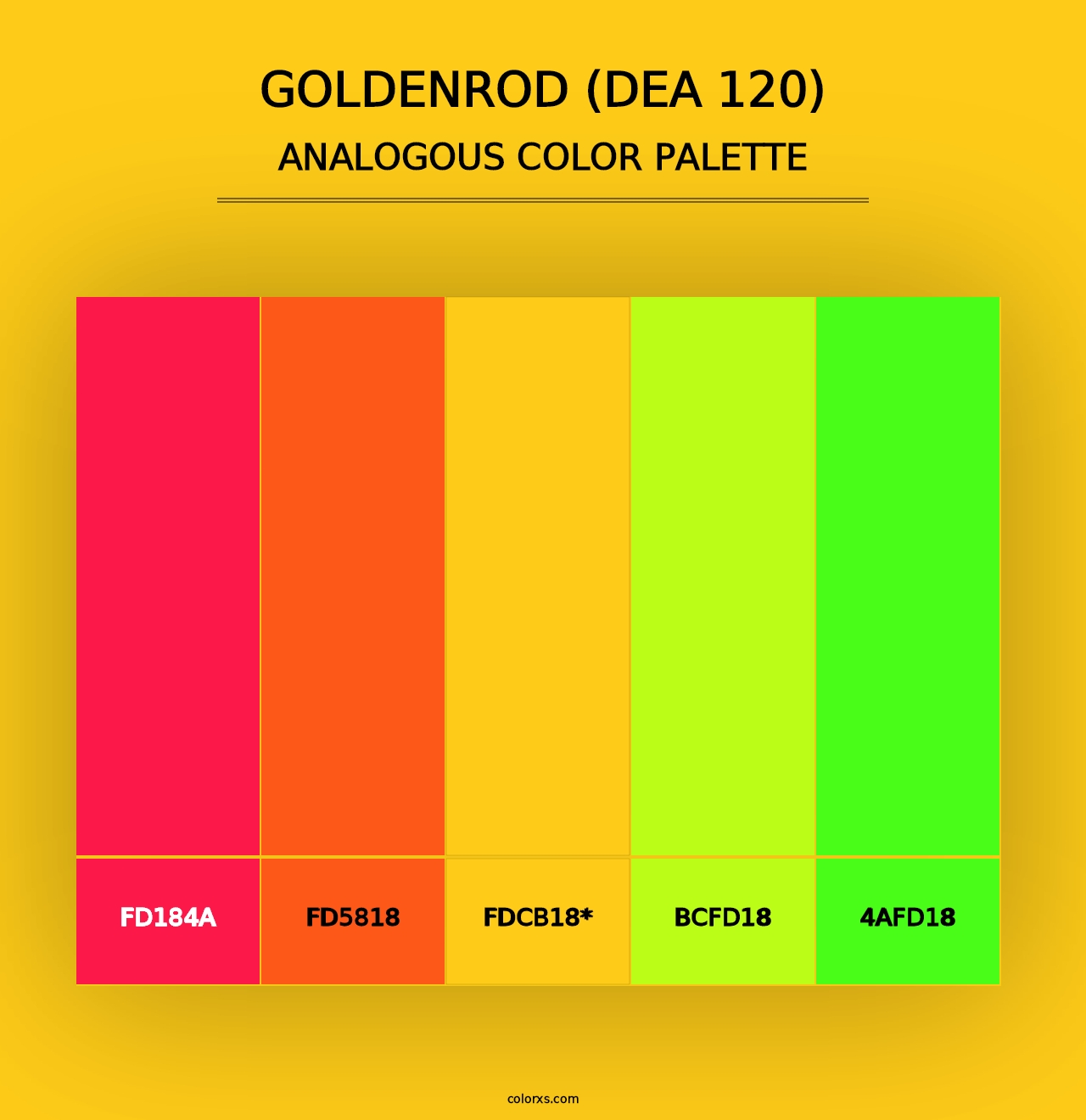 Goldenrod (DEA 120) - Analogous Color Palette