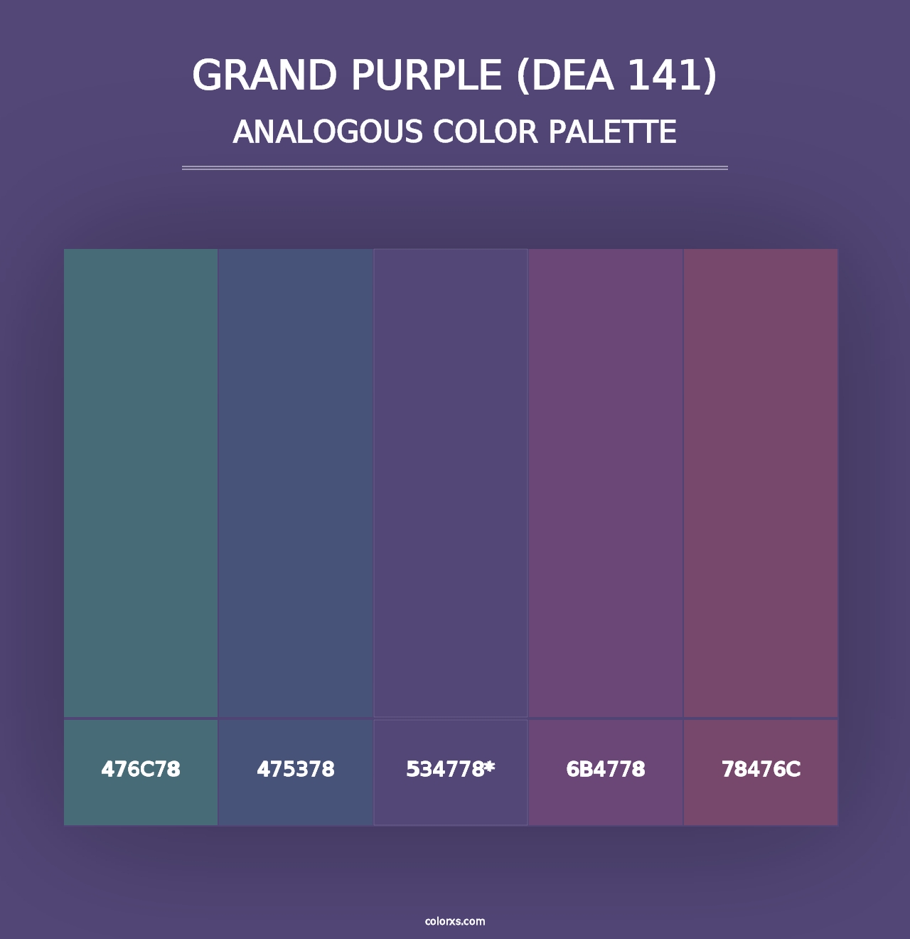 Grand Purple (DEA 141) - Analogous Color Palette