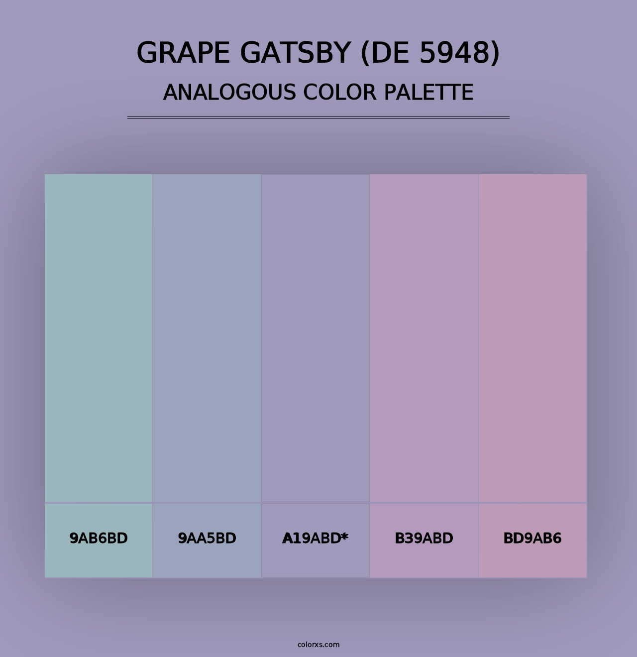 Grape Gatsby (DE 5948) - Analogous Color Palette