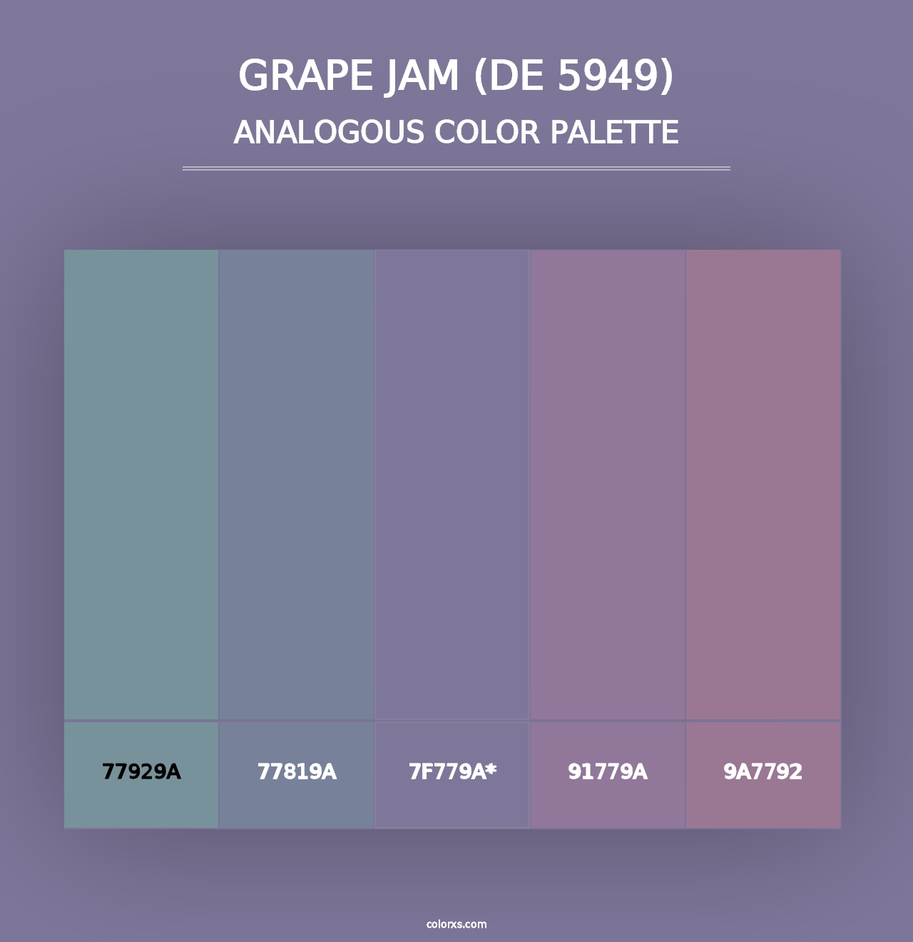 Grape Jam (DE 5949) - Analogous Color Palette