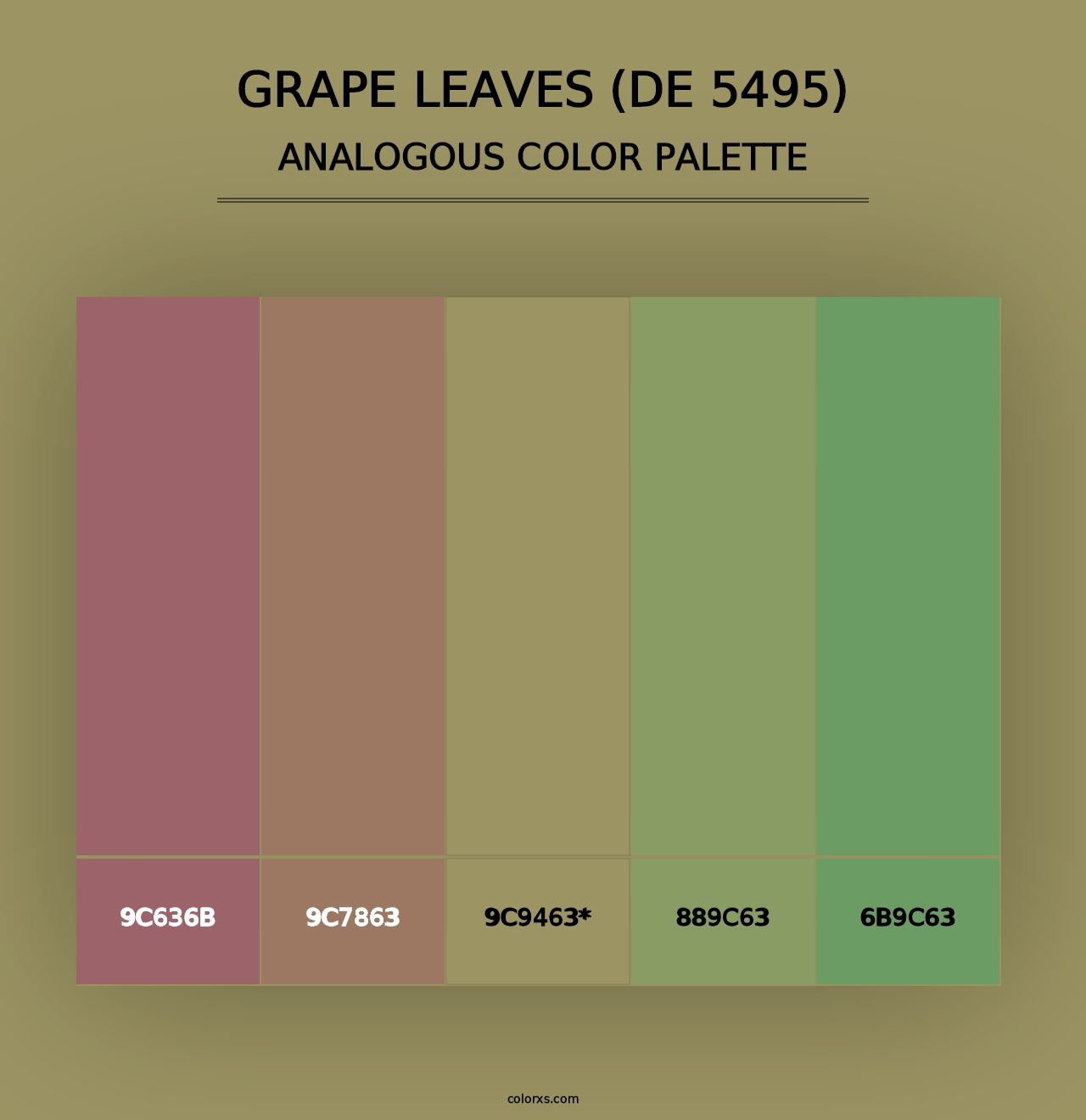 Grape Leaves (DE 5495) - Analogous Color Palette